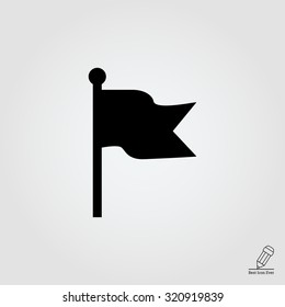 Icon of fluttering flag 