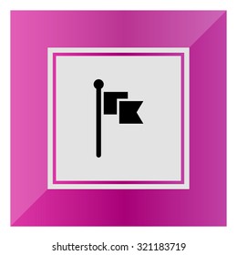 Icon of fluttering flag 