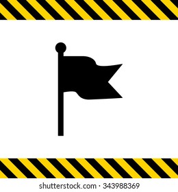Icon of fluttering flag 