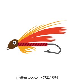 Icon Of Fly Fishing Lures Hook