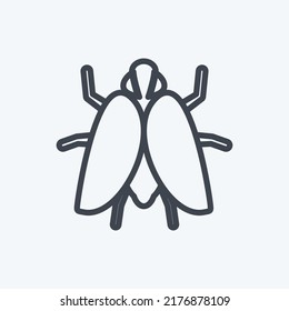 Icon Fly II. suitable for Animal symbol. line style. simple design editable. design template vector. simple symbol illustration