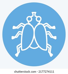 Icon Fly. suitable for Animal symbol. blue eyes style. simple design editable. design template vector. simple symbol illustration