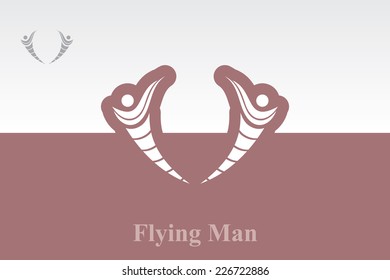 Icon of Flying Men.Eps.-10.