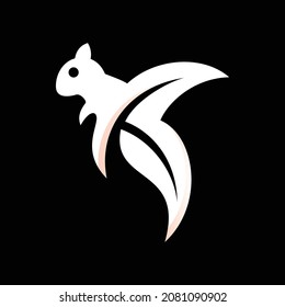 icon of flying squirrels with agile wing-shaped S letter