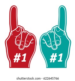 Icon Foam Finger One Stock Vector (Royalty Free) 622645766 | Shutterstock