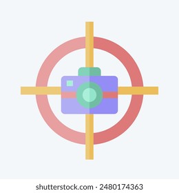 Icon Focus Camera. related to Cinema symbol. flat style. simple design illustration