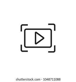 Icon of focus finder. Launching, record, filming. Interface concept. Can be used for topics like multimedia, navigation, video