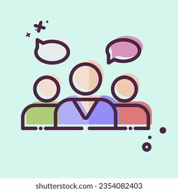 Icon Focus Group. related to Business Analysis symbol. MBE style simple design editable. simple illustration