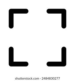 Un ícono de enfoque en estilo de moda, píxel de Vector perfecto