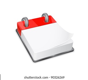 Icon of  folded calendar. Vector illustration.