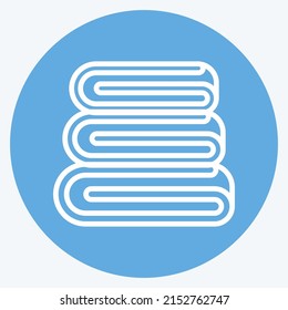 Icon Folded Clothes. suitable for Tailor symbol. blue eyes style. simple design editable. design template vector. simple symbol illustration