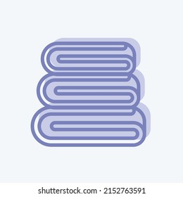 Icon Folded Clothes. suitable for Tailor symbol. two tone style. simple design editable. design template vector. simple symbol illustration