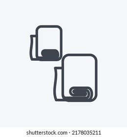 Icon Folded Napkins. suitable for Spa symbol. line style. simple design editable. design template vector. simple symbol illustration