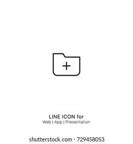 Icon folder add graphic design single icon vector