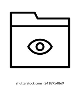 Symbol eines Ordners mit einem Augensymbol, das eine Datei oder einen Ordner darstellt, die angezeigt oder überwacht wird.