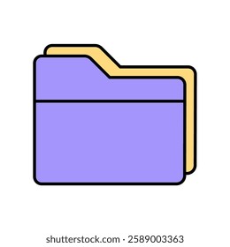 Icon a folder, isolated against a clean background.
