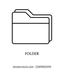 Icon a folder, isolated against a clean background.

