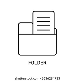 Icon a folder, isolated against a clean background.