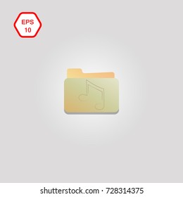 icon folder with music