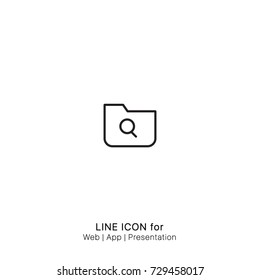 Icon folder search graphic design single icon vector