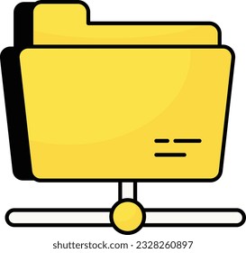 Estilo de contorno de color de uso compartido de carpetas de iconos