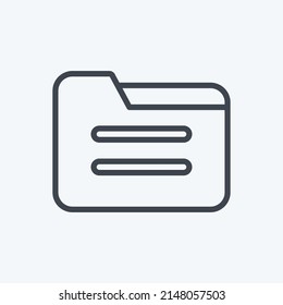 Icon Folder. suitable for web interface symbol. line style. simple design editable. design template vector. simple symbol illustration