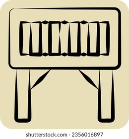 Icon Folding Table. related to Camping symbol. hand drawn style. simple design editable. simple illustration
