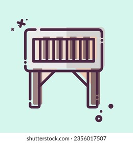 Icon Folding Table. related to Camping symbol. MBE style. simple design editable. simple illustration