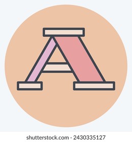 Icon Font. related to Post Office symbol. color mate style. simple design editable. simple illustration