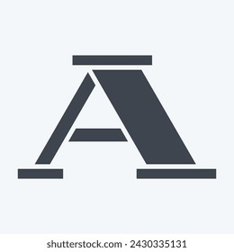 Icon Font. related to Post Office symbol. glyph style. simple design editable. simple illustration
