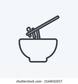 Icon Food Bowl. suitable for Baby symbol. line style. simple design editable. design template vector. simple symbol illustration