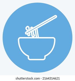 Icon Food Bowl. suitable for Baby symbol. blue eyes style. simple design editable. design template vector. simple symbol illustration