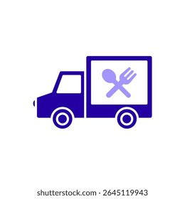 Icon a food delivery, isolated against a clean background.