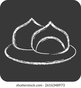 Icon Food Folk. related to Kazakhstan symbol. chalk Style. design editable