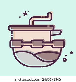 Icon Food Mill. related to Kitchen Tool symbol. MBE style. simple design illustration