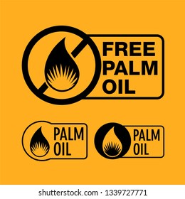 icon for food palm oil free, vector.