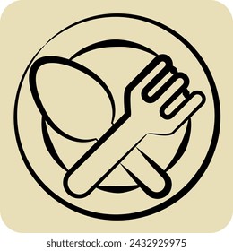 Icon Food. related to Milk and Drink symbol. hand drawn style. simple design editable. simple illustration
