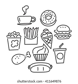 icon food, vector