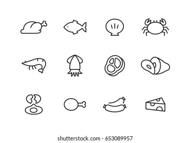 icon food, vector