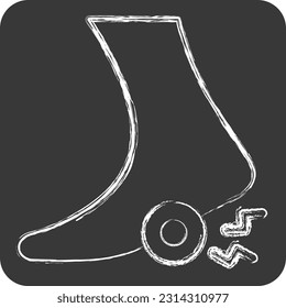 Icon Foot 2. related to Body Ache symbol. chalk Style. simple design editable. simple illustration