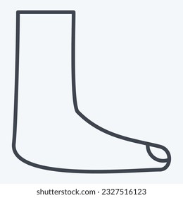 Icon Foot. related to Orthopedic symbol. line style. simple design editable. simple illustration