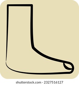 Icon Foot. related to Orthopedic symbol. hand drawn style. simple design editable. simple illustration