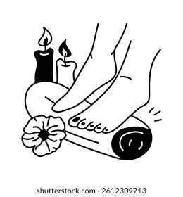 Icon of a foot spa service, perfect for beauty and salon visuals