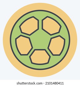 Icon Football - Color Mate Style - Simple illustration,Design template vector, Good for prints, posters, advertisements, announcements, info graphics, etc.
