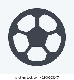 Icon Football - Glyph Style - Simple illustration,Design template vector, Good for prints, posters, advertisements, announcements, info graphics, etc.