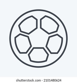 Icon Football - Line Style - Simple illustration,Design template vector, Good for prints, posters, advertisements, announcements, info graphics, etc.