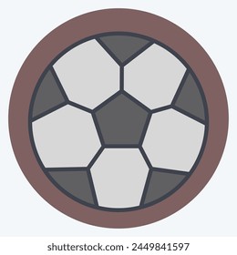 Icon Football. related to Football symbol. color mate style. simple design illustration