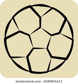 Icon Football. related to Football symbol. hand drawn style. simple design illustration
