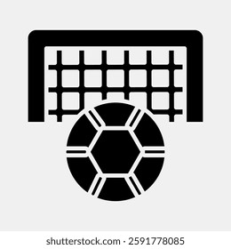 Icon football. Sports elements. Icon in glyph style.