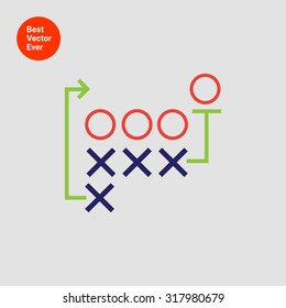 Icon of football tactics plan